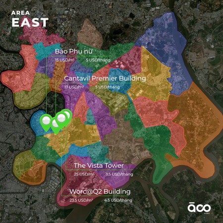 ÀCO Homes cập nhật giá văn phòng cho thuê hạng B   khu Đông thành phố Hồ Chí Minh