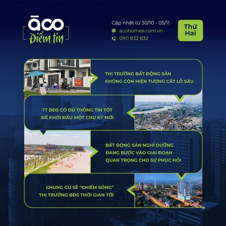 ÀCO Homes điểm tin tuần 1 tháng 11 năm 2023   Thị trường BĐS không còn hiện tượng cắt lỗ   àco homes