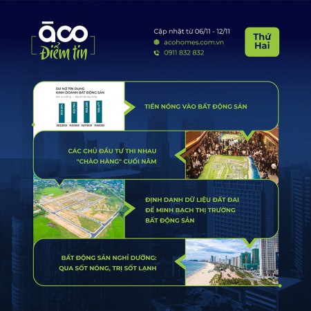 ÀCO Homes điểm tin tuần 2 tháng 11 năm 2023   Tiền nóng vào bất động sản